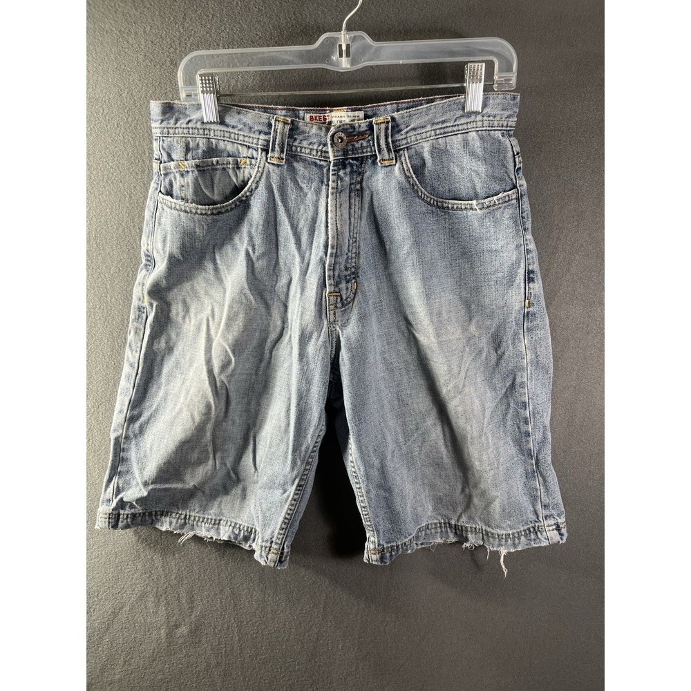 VTG Buckle BKE 67 Jean Shorts Jorts Mens Y2K 90s Skater Distress Grunge Acid 30